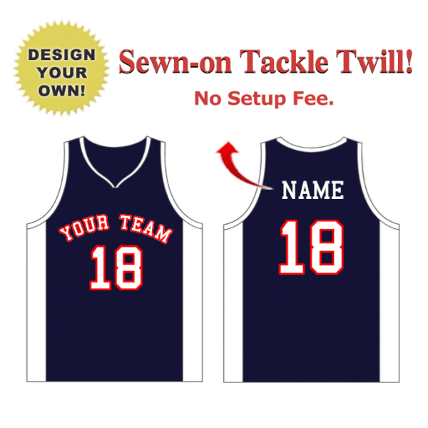 custom embroidered basketball jersey